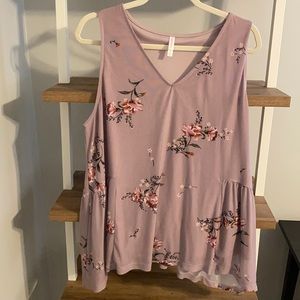 Purple flutter top